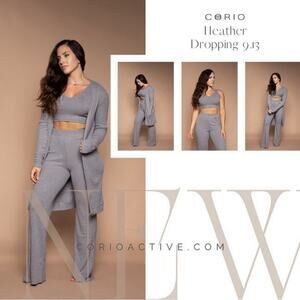 Corio Active Set with Enlighten Tank and Sanctuary Pant Heather gray Side Large